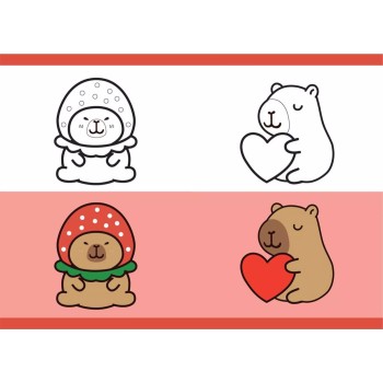 Diakakis imports Notebook Pin A4 Must Team Capybara 40 Sheets 2 Drawings 000587457 5205698821110