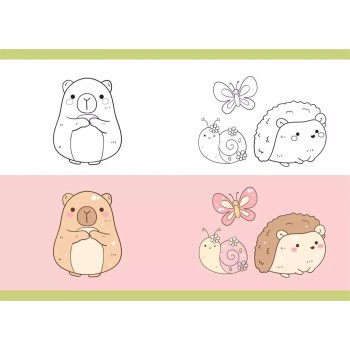 Diakakis imports Notebook Pin A4 Must Team Capybara 40 Sheets 2 Drawings 000587457 5205698821110