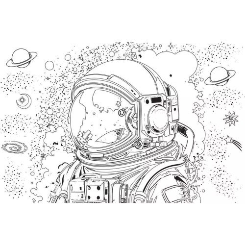 Diakakis imports Must Team Football Drawing Pad – Astronaut with Auto-Stencil- 2 Pages Chrom. 2 Drawings 000587405 5205698815928
