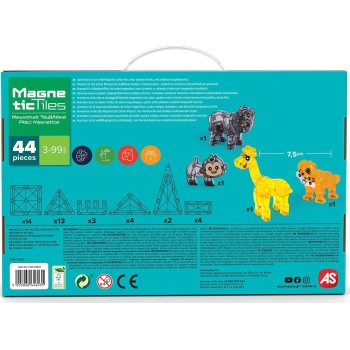 As company happihobbi μαγνητικά τουβλάκια adventure 44 τμχ για 3+ ετών 1029-64603 5203068646035