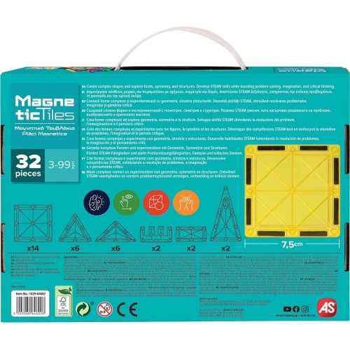 As company happihobbi μαγνητικά τουβλάκια set 32 τμχ για 3+ ετών 1029-64602 5203068646028