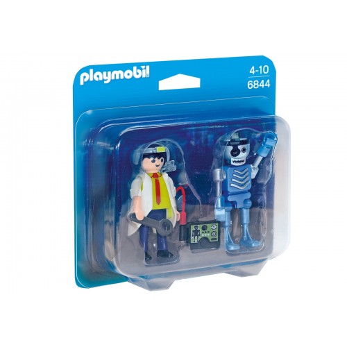 Playmobil Duo Pack Επιστήμονας Και Ρομπότ 6844 4008789068446