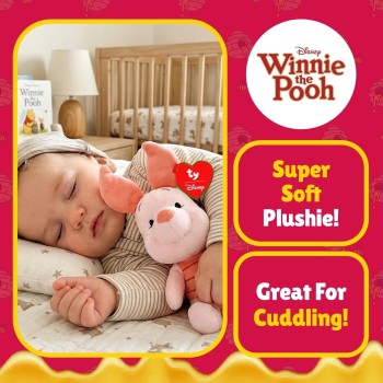 TY Winnie the Pooh Piglet Beanie 17cm – Soft Plush Toy Teddy – Collectible  1607-44040 008421440405