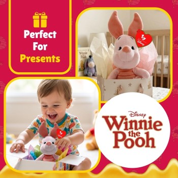 TY Winnie the Pooh Piglet Beanie 17cm – Soft Plush Toy Teddy – Collectible  1607-44040 008421440405