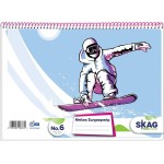 SKAG Girl No. 6 Coloring Pad, A4 Size, With 101 Sheets Of Quality Paper And 8 Different Designs 296731 5201303296731