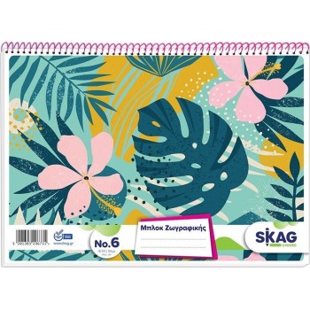 SKAG Girl No. 6 Coloring Pad, A4 Size, With 101 Sheets Of Quality Paper And 8 Different Designs 296731 5201303296731