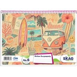 SKAG Girl No. 6 Coloring Pad, A4 Size, With 101 Sheets Of Quality Paper And 8 Different Designs 296731 5201303296731