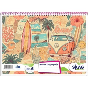 SKAG Μπλόκ ζωγραφικής Κορίτσι Ν.6 Α4 101φ 296731 5201303296731