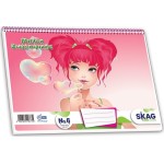 SKAG Girl No. 6 Coloring Pad, A4 Size, With 101 Sheets Of Quality Paper And 8 Different Designs 296731 5201303296731