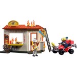 Playmobil City Action Fire Quad With Burger Shop 72195 4008789721952