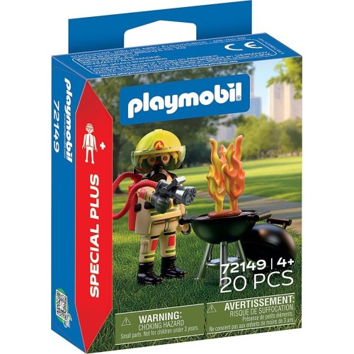 Playmobil Specials Plus Firefighter With Make-believe Fire 72149 4008789721495