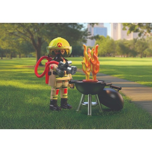 Playmobil Specials Plus Firefighter With Make-believe Fire 72149 4008789721495
