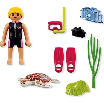 Playmobil Specials Plus Δύτρια Με Χελώνα 72151 4008789721518