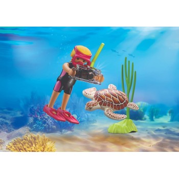 Playmobil Specials Plus Δύτρια Με Χελώνα 72151 4008789721518