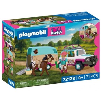Playmobil Όχημα 4x4 Με Τρέιλερ Μεταφοράς Αλόγου 72129 4008789721297