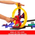 Mattel Disney and Pixar Cars Race to Celebrate Lightning Mcqueen Celebration Raceway Playset & Toy Car JMT57 194735385171