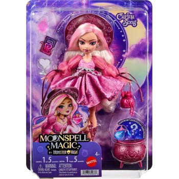 Mattel Moonspell Magic by Monster High Carina Song Fashion Doll, Love Witch With Accessories JNM26 194735399338