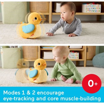 Mattel Fisher-price 4-in-1 Cuddle & Crawl Duck, Baby Musical Tummy Time & Crawling Plush Toy JMX99 194735389094