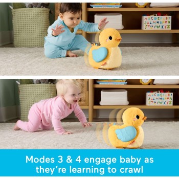 Mattel Fisher-price 4-in-1 Cuddle & Crawl Duck, Baby Musical Tummy Time & Crawling Plush Toy JMX99 194735389094