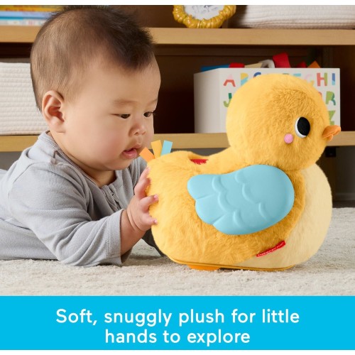 Mattel Fisher-price 4-in-1 Cuddle & Crawl Duck, Baby Musical Tummy Time & Crawling Plush Toy JMX99 194735389094