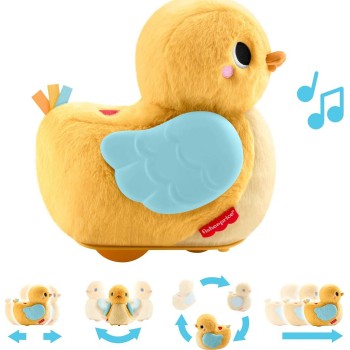 Mattel Fisher-price 4-in-1 Cuddle & Crawl Duck, Baby Musical Tummy Time & Crawling Plush Toy JMX99 194735389094