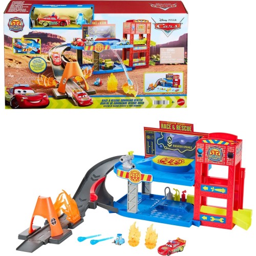 Mattel Disney And Pixar Cars Race & Rescue Command Center With Lightning Mcqueen, Guido & 4 Accessories JMT59 194735385188