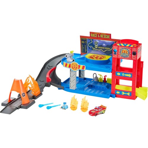 Mattel Disney And Pixar Cars Race & Rescue Command Center With Lightning Mcqueen, Guido & 4 Accessories JMT59 194735385188