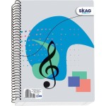 SKAG Τετράδιο Σπιράλ Μουσικής Α4 40Φ 70γρ 113090 5201303113090