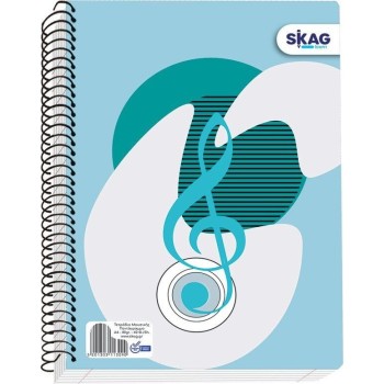SKAG Τετράδιο Σπιράλ Μουσικής Α4 40Φ 70γρ 113090 5201303113090