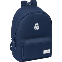 Safta: real madrid - laptop double backpack (40cm) navy blue + usb (642469820) 642469820 8412688571086