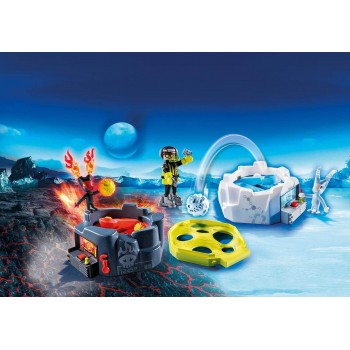 Playmobil Παιχνίδι Με Εκτοξευτήρες Φωτιάς Και Πάγου 6831 4008789068316