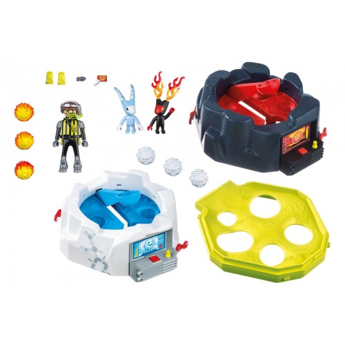 Playmobil Παιχνίδι Με Εκτοξευτήρες Φωτιάς Και Πάγου 6831 4008789068316