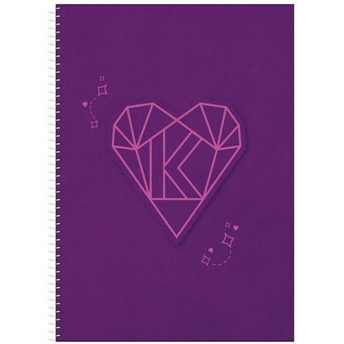 Χάρτινη Πόλη Spiral Notebook Α4 2 Subject / Purple - Konstantina 6 HP BTS 00095 5206021157180