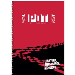 Χάρτινη Πόλη Spiral Notebook Α4 2 Subjects Red - Panos Dent HP.BTS 00073 5206021156961