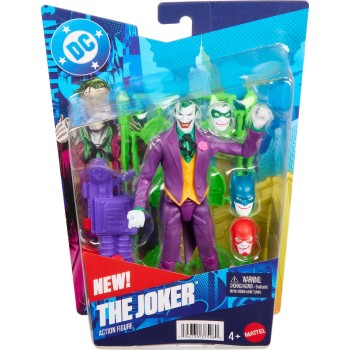 Mattel DC Premier 6.5 Inch The Joker Action Figure Series 1, 22 Articulations, Chatter Teeth Weapon JMD94 / JMD97 194735375080