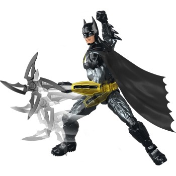 Mattel DC Crime Crusher Batman Action Figure, 25 Plus Phrases & Sounds, Articulation, 4 Weapons JMD53 194735374656