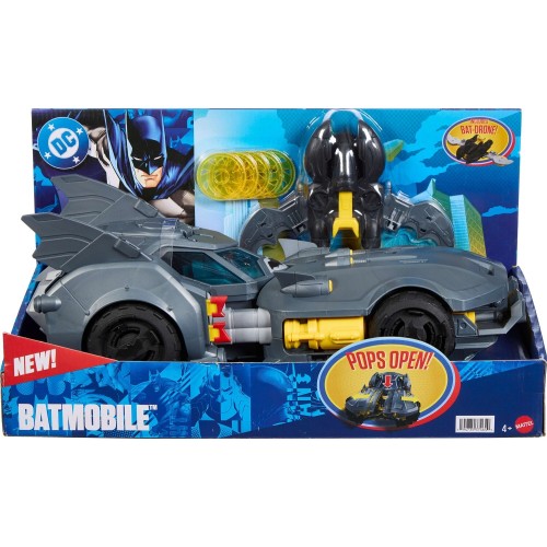 Mattel DC Premier Batmobile Vehicle, Batman Signature Crime Fighting Car With Bat-drone Cannon JMD52 194735374649