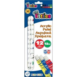 Diakakis imports Acrylic Paints 12ml 12 Ass The Littlies 000646776 5205698486005