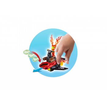 Playmobil Firefighter Με Εκτοξευτή Δίσκων 6834 4008789068347