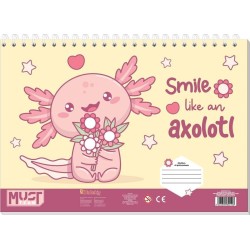 Diakakis imports Μπλοκ  Must Team Axolotl με αυτοκ-στενσιλ- 2 Σελ Χρωμ. 2 Σχέδια 000587452 5205698820106