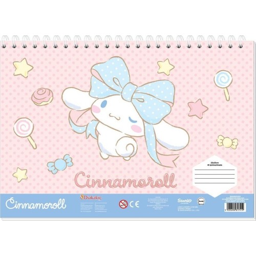 Diakakis imports Drawing pad 23x33cm 40 sheets self-stencil- 2 pages x 2 sheets cinnamoroll 000490300 5205698817519