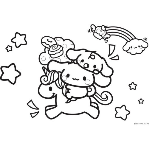Diakakis imports Drawing pad 23x33cm 40 sheets self-stencil- 2 pages x 2 sheets cinnamoroll 000490300 5205698817519