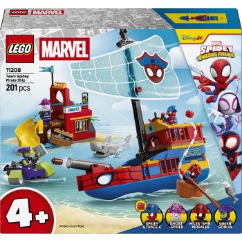 LEGO  Marvel Spidey And His Amazing Friends Πειρατικό Πλοίο Ομάδας Σπάιντι 11208 5702018063491