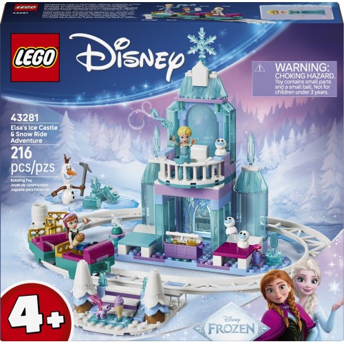 LEGO  Disney Frozen Περιπέτεια στο Κάστρο Πάγου της Έλσας & στη Χιονισμένη Τροχιά 43281 5702018066720