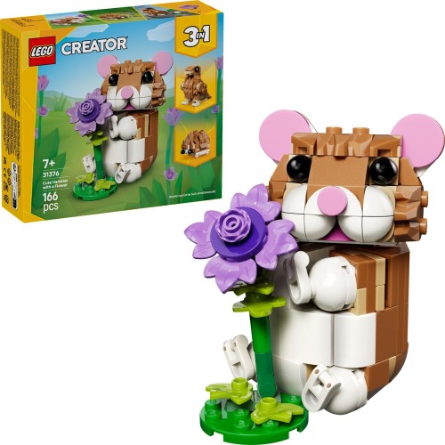 LEGO Creator Χαριτωμένο Χάμστερ με Λουλούδι 31376 5702018033197