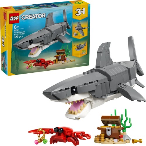 LEGO Creator Άγριος Καρχαρίας με Σεντούκι Θησαυρού 31381 5702018054741