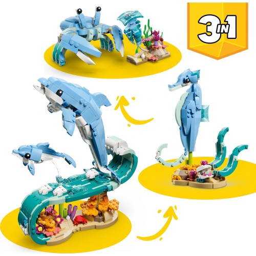 LEGO ® Creator 3In1 Sea Animals: Beautiful Dolphins 31385 5702018054796