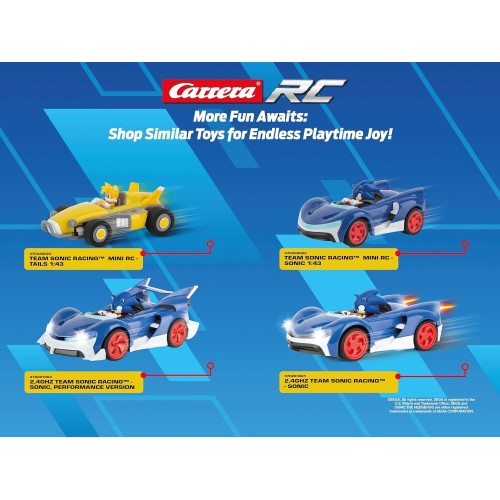 Carrera r/c car: 2,4ghz team sonic racing - shadow (performance version) - 1:18 (370201064) 370201064 9003150136231