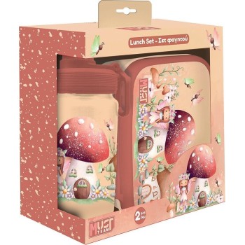 Diakakis imports Lunch Set Must Team Romantic Fairy Lunch Box Pp 800ml-aluminium Water Canteen 500ml 000587560 5205698826573