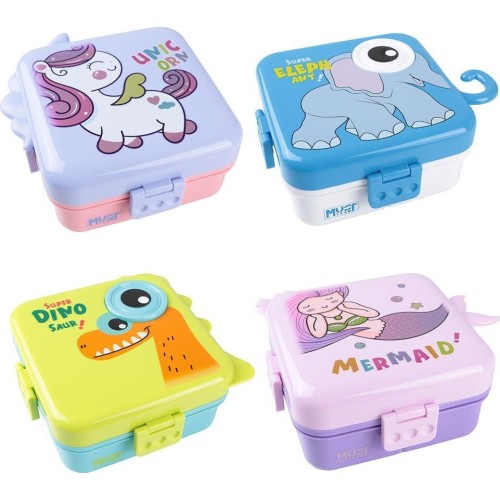 Diakakis imports Lunch Box Must Team 2 In 1 1590ml And 70ml Pp Plastic 20.3x20x9.4 Cm 4 Designs 000587527 5205698823268